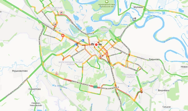 Проехать сейчас будет непросто | Источник: yandex.ru/maps