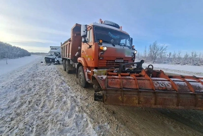 Авария с участием снегоуборщика в Воронежской области