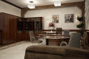 Кабинет ректора ЗабГУ Сергея Иванова | Источник: Эскиз-проект ремонта приёмной ректора ЗабГУ. Сайт госзакупок