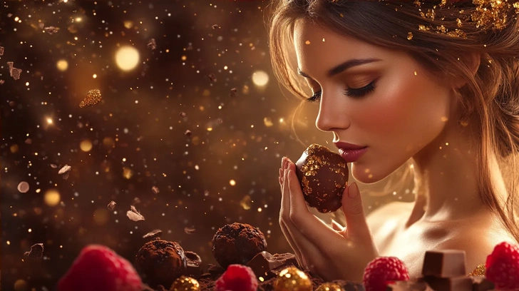 Открытки с Днем шоколада 2025: 20 смешных и вкусных поздравлений для друзей и близких, день шоколада, день шоколада 2025 | Источник: Midjourney