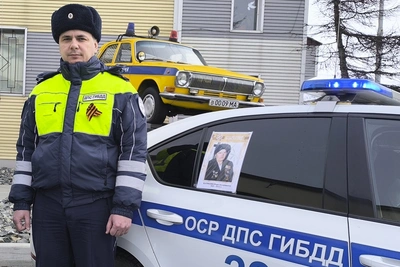 Полицейские Колымы присоединились к «Бессмертному автополку»
