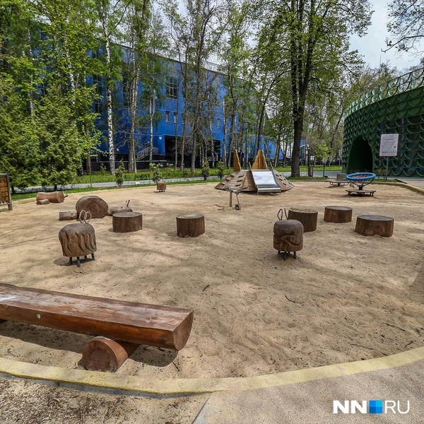 В парке несколько детских площадок | Источник: Наталья Бурухина / NN.RU