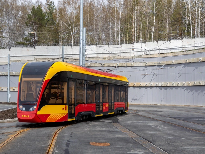 Трамвай-беспилотник разработан на основе модели «Львёнок» | Источник: Владислав Лоншаков / E1.RU