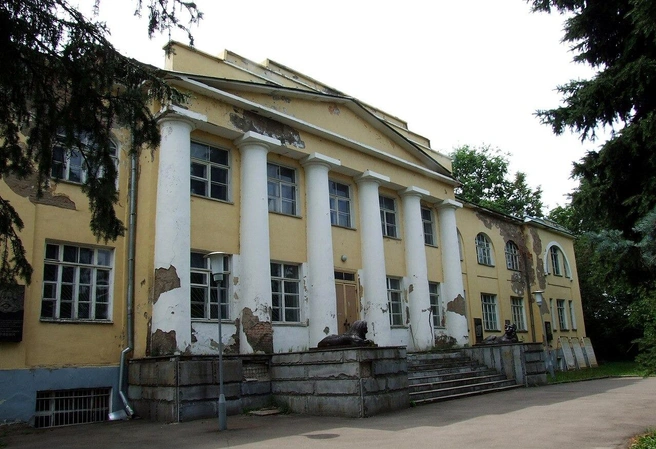 На месте сгоревшего господского дома построили здание института в стиле классицизма | Источник: shakko / Wikipedia