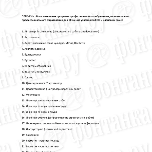 Взрывник, художник с дронами, грумер, утилизатор цифрового мусора. На кого в Петербурге будут учить участников СВО и членов их семей | www.fontanka.ru