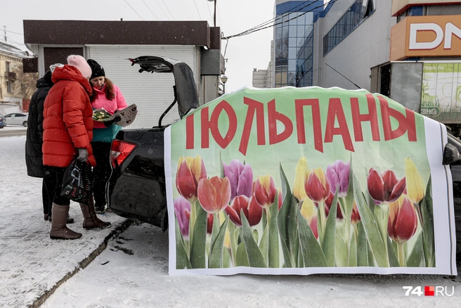 А вот и вторая точка, тут тюльпаны | Источник: Наталья Лапцевич