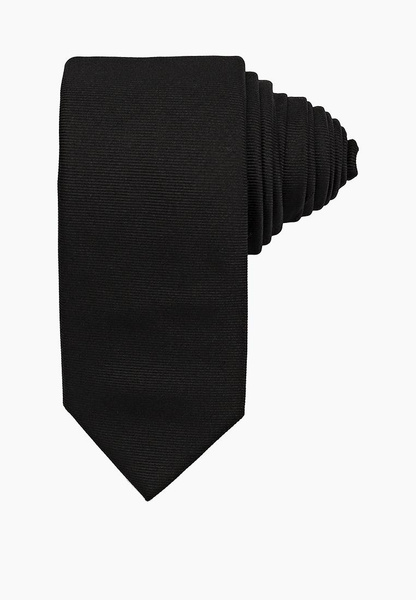 Классический черный галстук из шелка