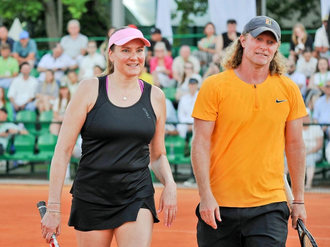 Надежда Петрова и Дмитрий Турсунов, обладатель 14 титулов ATP. | Источник: Личный архив