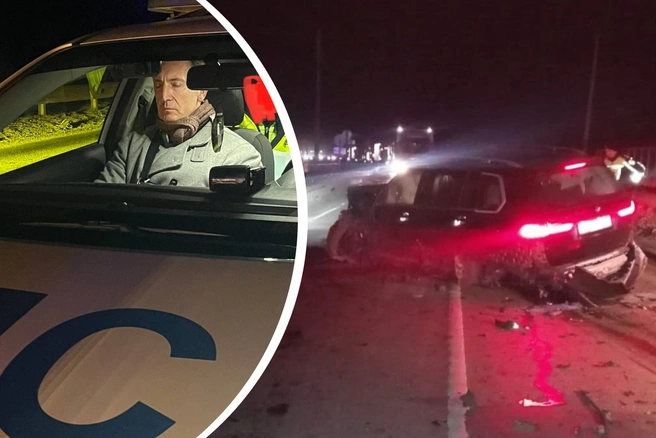 Очевидец опубликовал фотографию предполагаемого участника аварии | Источник: Пользователь соцсетей, ГАИ Новосибирской области