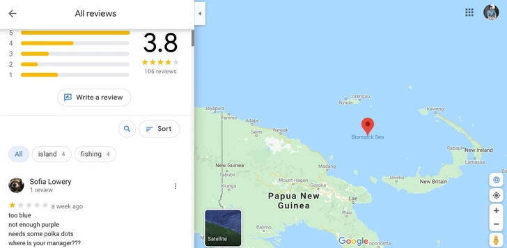 Самые странные обзоры мест на Google Maps
