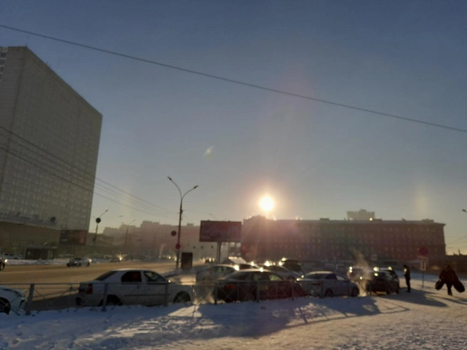 Вторичное свечение можно было увидеть в 11:30 | Источник: Читатель НГС