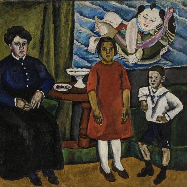 Кончаловский П.&nbsp;П.&nbsp;Семейный портрет (на фоне китайского панно). 1911 | Источник: пресс-служба ГРМ