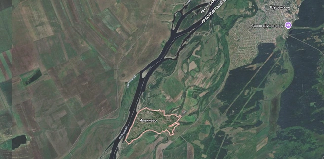 Село Ильичево находится в шести с лишним часах езды от Красноярска, прямо у границы Красноярского края и Хакасии. | Источник: google.com/maps