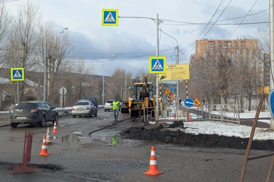 На улице Стасовой в Красноярске начался ремонт дороги