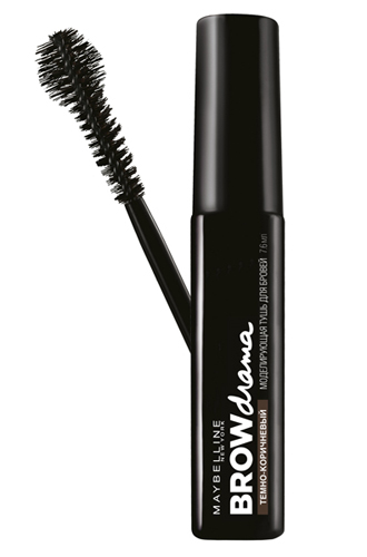 Моделирующая тушь для бровей Brow Drama, Maybelline New YorkПричесывает брови, фиксируя волоски в нужном направлении, и подчеркивает естественный оттенок (в наличии ─ три).