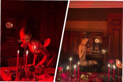 Елена Перминова в «голом» платье на День святого Валентина