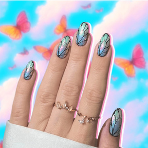 Маникюр с бабочками — самый яркий и модный дизайн ногтей на весну 2024