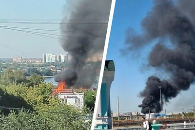 Пожар в частном секторе Новосибирска перекинулся на соседний дом