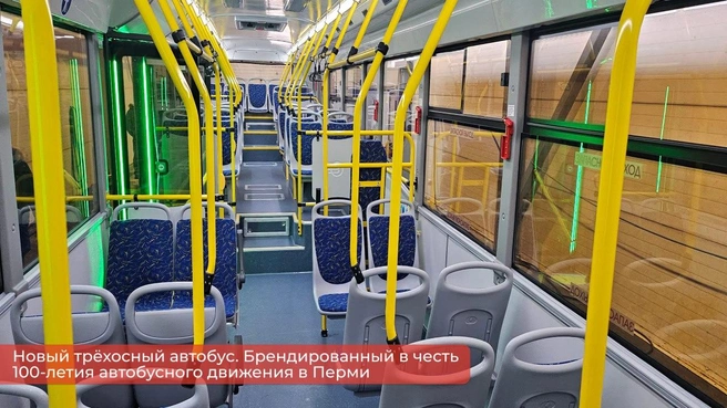 В удлинённом автобусе 51 посадочное место | Источник: Эдуард Соснин / Telegram 