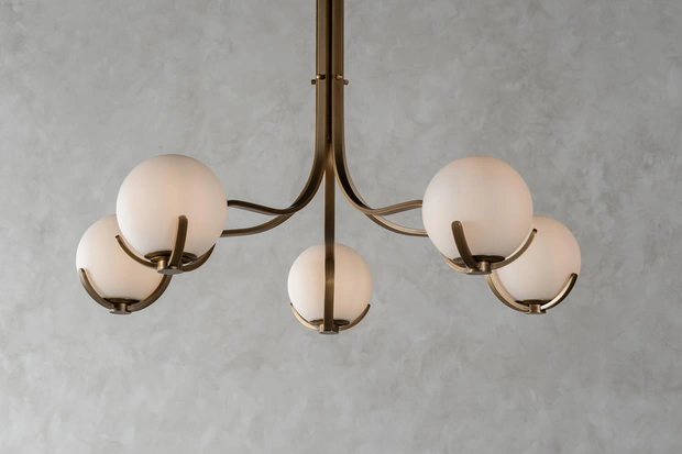 Люстра Scoop Chandelier Dining dark brass. | Источник: Dantone Home