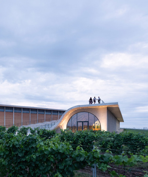 Винодельня со смотровой площадкой на крыше в Чехии