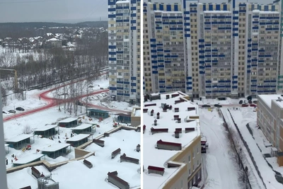 Улицы Первомайки стали багровыми из-за разлива краски