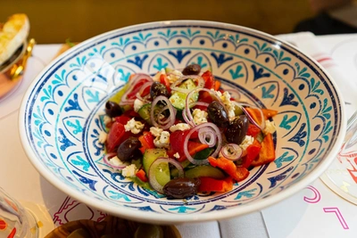 Classic Greek salad recipe from a Barnaul local