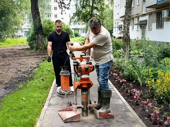 Завершили благоустройство придомовых территорий на улицах Юрша, 74, Старцева, 37/2 и Старцева, 35/2 | Источник: Ирина Горбунова