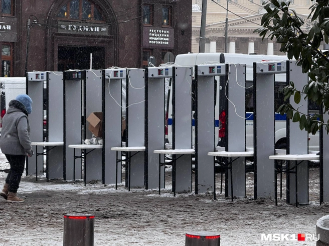 В центре Москвы появились рамки металлоискателей | Источник: Дмитрий Толстошеев / MSK1.RU
