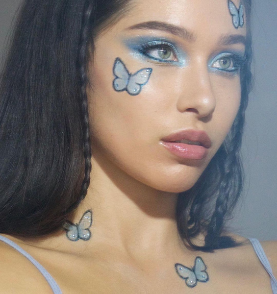 Макияж с бабочками — идея нежного и модного образа на Хэллоуин 2022 🦋