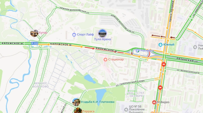 В районе шоссе должны установить знаки | Источник: yandex.ru/maps