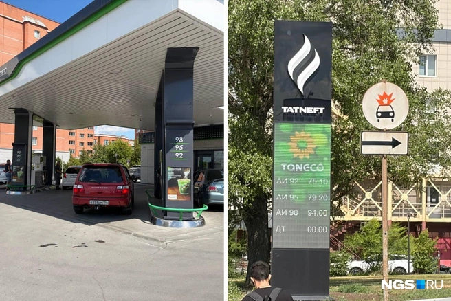 В этом филиале «Татнефти» бензин есть. Цены держатся на уровне прошлой недели. Зато теперь тут нет дизельного топлива | Источник: Настасья Медведева / NGS.RU