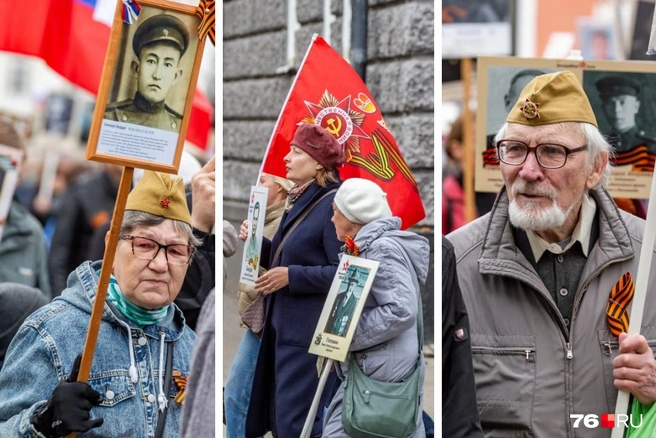 В Ярославле в День Победы прошла акция «Бессмертный полк» | Источник: Кирилл Поверинов / 76.RU