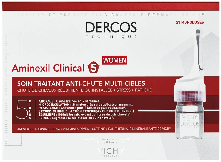 Vichy Dercos Aminexil Intensive 5 Средство против выпадения волос для женщин