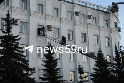 У Башни смерти в Перми прошли учения пожарных