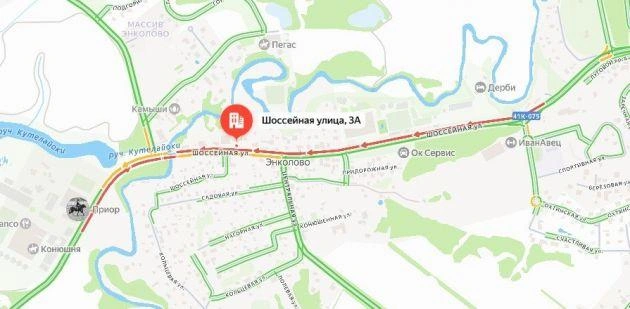 «Выгрузил» навоз на BMW. Пахучие подробности ДТП в Энколово | Источник: Скриншот сервиса «Яндекс.Карты»