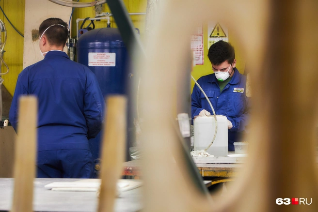 Детали для фюзеляжа делают на заводе  | Источник: Роман Данилкин / 63.RU