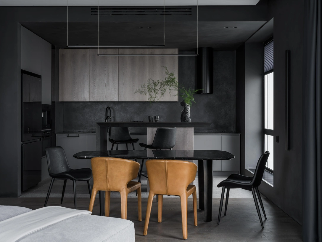 Черный монохром: квартира 92 м² в Москве | Источник: Михаил Чекалов. Стиль: Светлана Носова