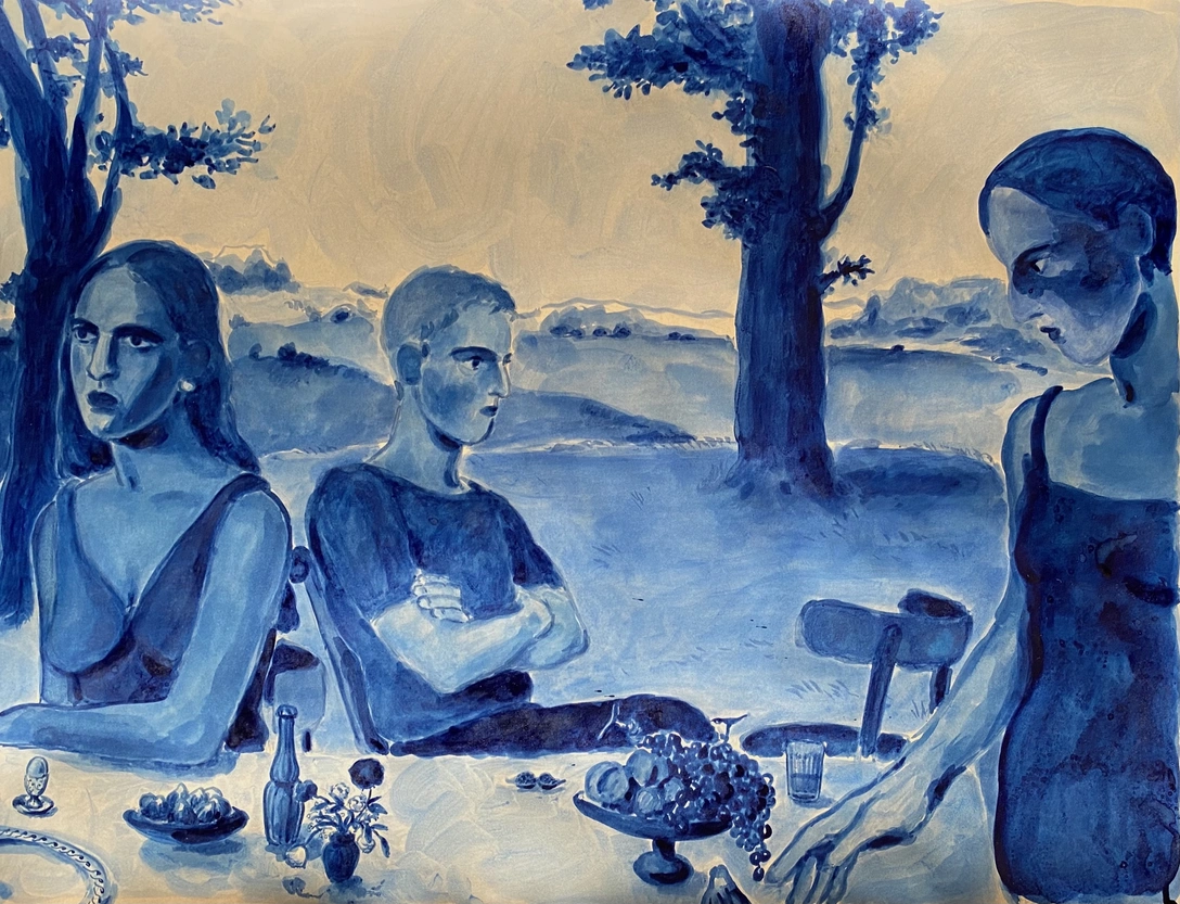 Ахмат Биканов. «Без названия», 2022. Бумага, тушь. Из коллекции Шахри Амирхановой. | mcmaison.ru