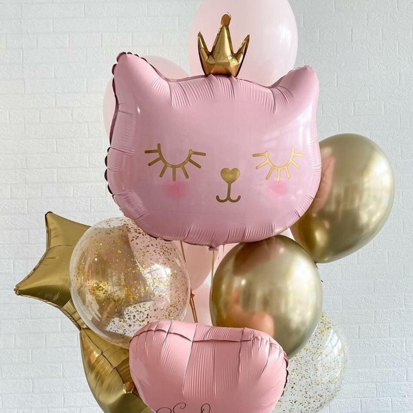 Набор воздушных шаров с гелием розовая Принцесса