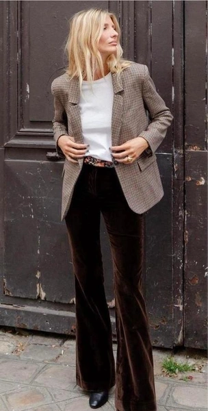 Эти велюровые брюки заменят вам джинсы на зиму