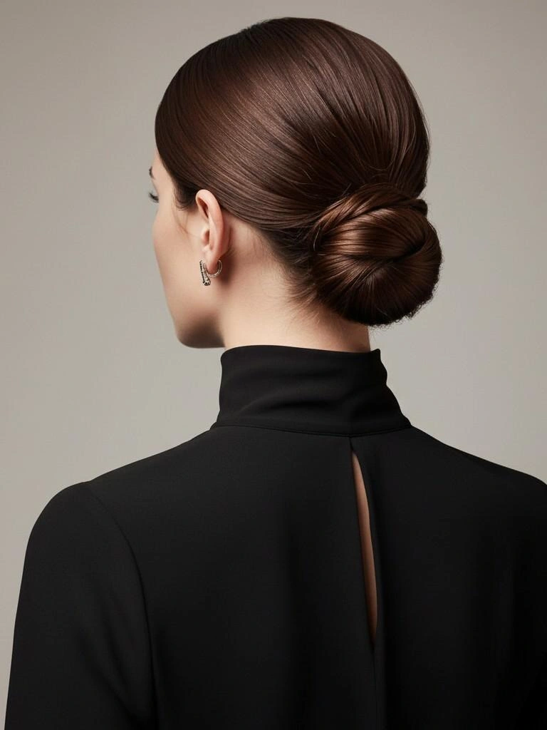 Соберите волосы в гладкий низкий пучок, если длина будет вам мешать | Источник: Евгения Бикунова / Городские медиа