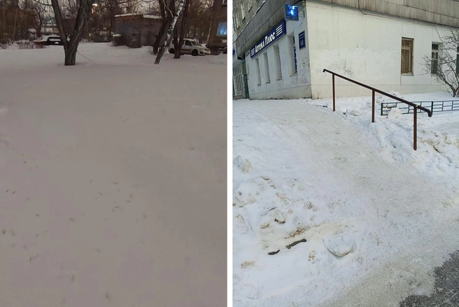 Снегом замело лестницы и тропинки | Источник: читатели НГС