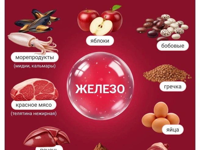 Продукты с высоким содержанием железа | Источник: Полина Авдошина / Городские медиа