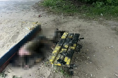 Мужчина заживо сгорел во дворе в Нижнем Новгороде