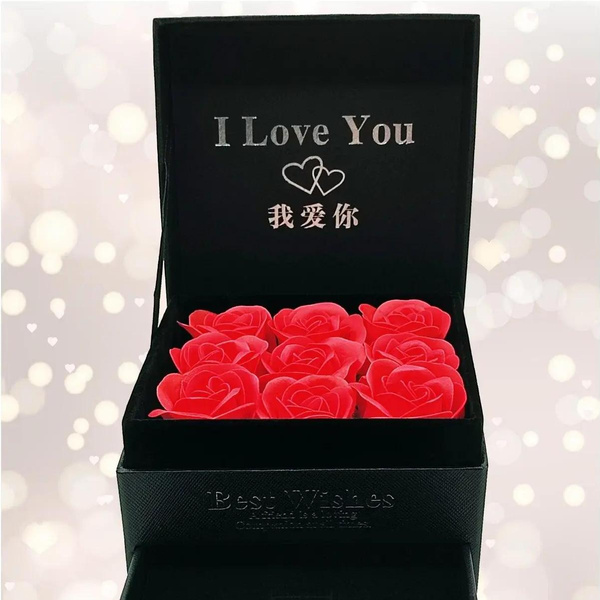 Подарочная шкатулка с 9 мыльными розами