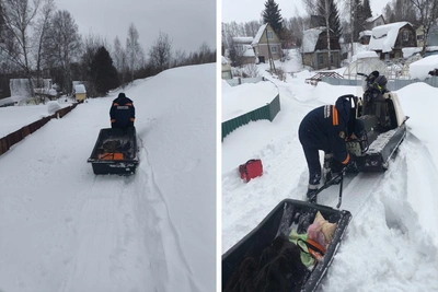 Женщину с инсультом эвакуировали на санях в Новосибирской области