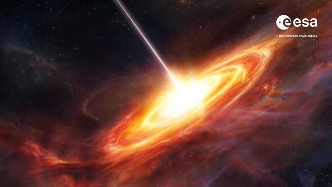 Художественное изображение квазара | Источник: Европейское космическое агентство