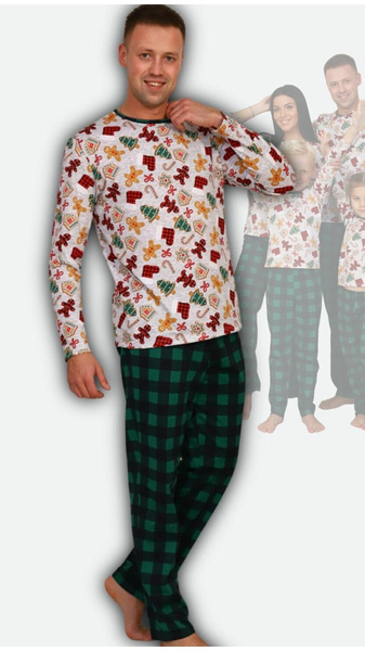 Пижама с забавными рождественскими узорами 