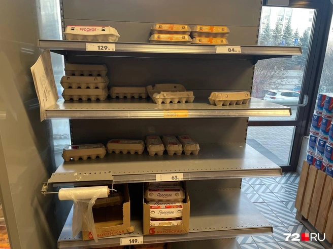 В «Пятерочка» выбора не так уж много | Источник: Радик Енчу / 72.RU